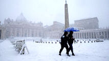 بارش برف یک متری در ایتالیا!