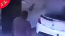 لحظه فرار قاچاقچیان مواد مخدر در پمپ بنزین! 