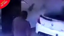 لحظه فرار قاچاقچیان مواد مخدر در پمپ بنزین! 