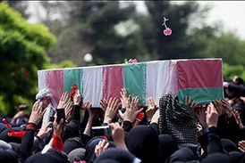 تشییع پیکر 9 شهید گمنام در اهواز