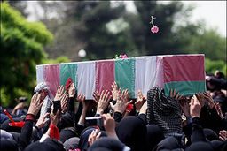 تشییع پیکر 9 شهید گمنام در اهواز