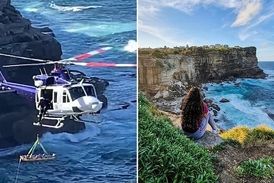 سلفی مرگبار دختر جوان بر فراز صخره بلند 