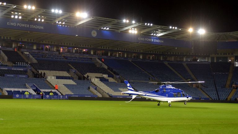 لحظه سقوط هلی کوپتر مالک باشگاه لسترسیتی