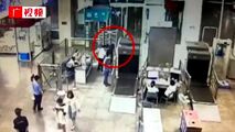 خروج ناگهانی کودک از داخل دستگاه ایکس ری ایستگاه قطار!