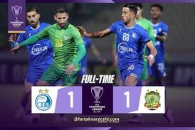 خلاصه بازی استقلال 1 - الشرطه 1