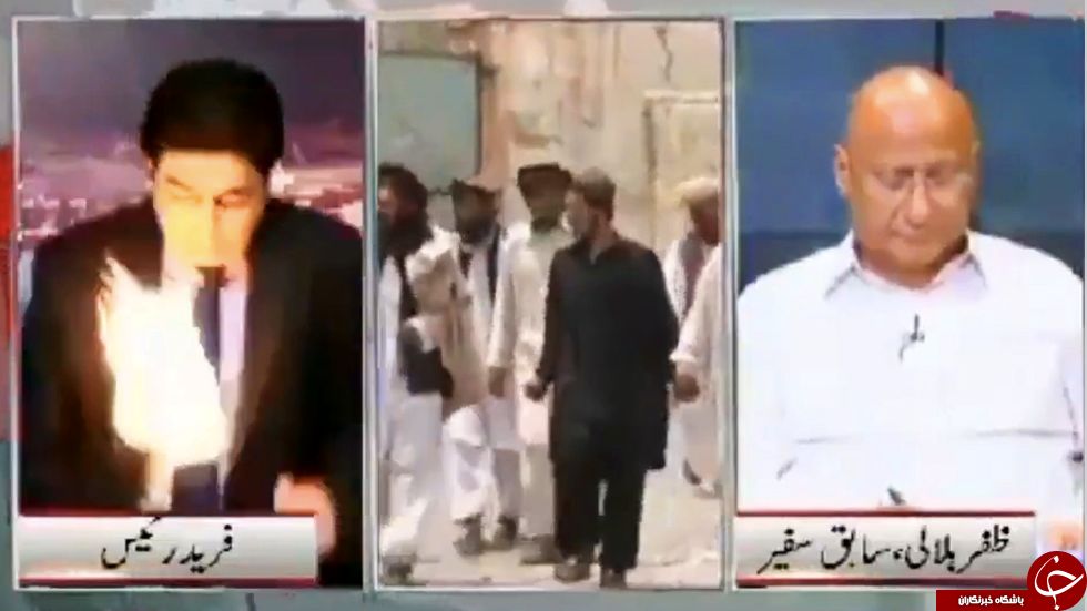 حمله به گوینده خبر حین گفتگوی زنده تلویزیونی!