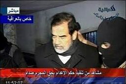 پخش تصاویر زیرخاکی از لحظاتی بعد از اعدام صدام برای اولین بار
