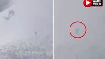 رویت موجود آدم نمای عجیب در کوهستان!