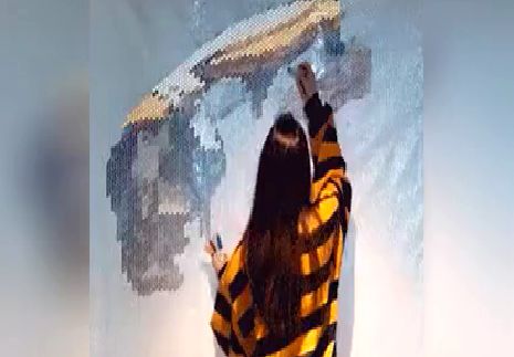 نقاشی از جنس پلاستیک حبابی