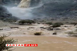 ایجاد آبشار در اثر بارندگی‌های اخیر!