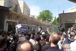درگیری طرفداران ضرغامی با نیروهای انتظامی