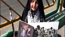 حضور ‍زن ۱۰۰ ساله در راهپیمایی روز قدس