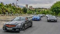 رژه بچه پولدارهای تهران با خودروهای میلیاردی