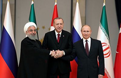 عکس یادگاری روحانی، پوتین و اردوغان در آنکارا