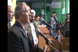 لحظه فوت پدر شهیدان «فناخسرو» حین سخنرانی