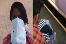 خوش شانسی محض دختر نوجوان در سقوط از قطار تندرو!