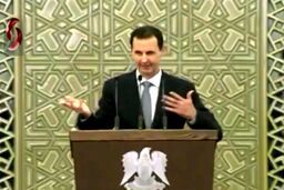لحظه افت فشار خون بشار اسد در پارلمان جدید سوریه