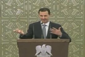 لحظه افت فشار خون بشار اسد در پارلمان جدید سوریه