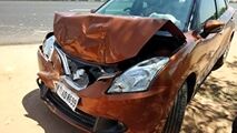 پرت شدن یک مرد به وسط جاده پس از تصادف وحشتناک
