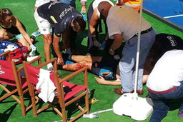 حادثه وحشتناکی که در حین بازی تنیس رخ داد