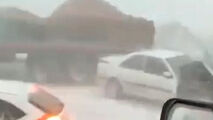فیلم/ تصادف‌های وحشتناک در کولاک و برف ایران