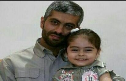 آخرین بوسه‌های شهید مدافع حرم بر صورت دختر سه ساله‌اش
