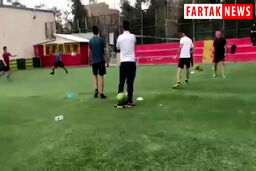 تنیس فوتبال با حضور گل محمدی،بیرانوند،منصوریان و میثاقی