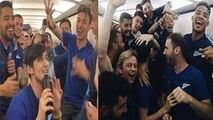 شادی زایدالوصف یاران آزمون در هواپیما!