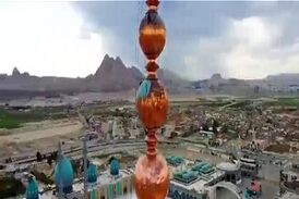 روایتی از پرداخت شمسه ی گلدسته های مسجد مقدس جمکران 