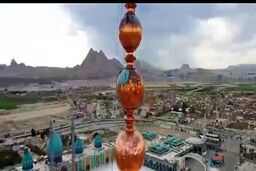 روایتی از پرداخت شمسه ی گلدسته های مسجد مقدس جمکران 