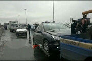 تصادف همزمان ۲۶ ماشین در اتوبان کرج که ۱۰۸ زخمی داشت