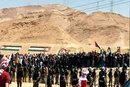 حرکت جوانان اردنی به سمت مرز فلسطین