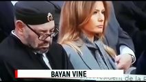 تعجب ترامپ از چرت زدن پادشاه مراکش حین سخنرانی مکرون!