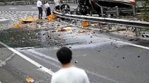 نجات معجزه‌آسای زن باردار از تصادف وحشتناک 