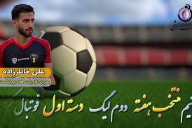 علی خانلرزاده؛ بهترین مدافع راست هفته دوم لیگ یک 