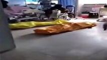 اجساد بیماران مبتلا به کرونا در بیمارستانی در چین