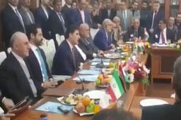 فارسی صحبت کردن نخست وزیر اقلیم کردستان عراق در دیدار با ظریف