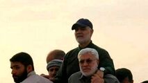 والیبال بازی کردن حاج قاسم و ابومهدی