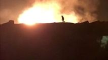 انفجار لوله گاز بر اثر رانش زمین در طالقان