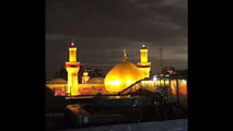 لحظه‌ی اذان مغرب در کربلای معلی