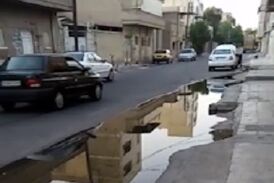 چهره زننده فاضلاب در یکی از خیابان‌های اهواز 