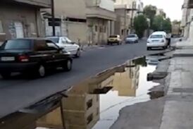 چهره زننده فاضلاب در یکی از خیابان‌های اهواز 