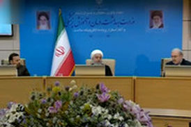  شوخی روحانی با وزیر بهداشت در یک مراسم رسمی