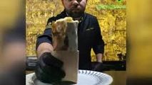 ساندویچ شاورمای با روکش طلا خبرساز شد