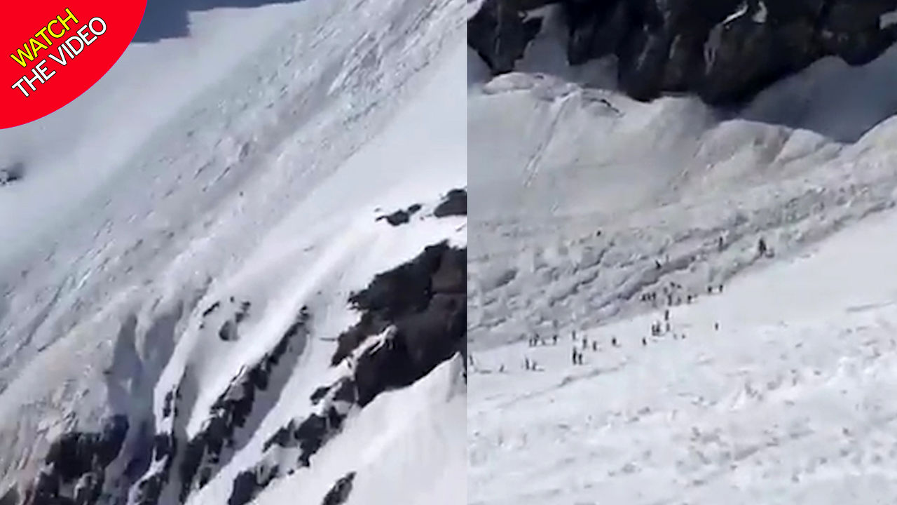 مدفون شدن ده‌ها اسکی باز در کوه های آلپ!
