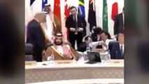 شوخی دستی ترامپ با محمد بن‌سلمان در اجلاس G20