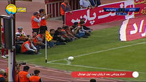 گل اول تراکتور به پرسپولیس توسط احسان‌حاج‌صفی