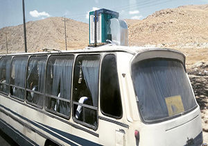 ابتکار جالب راننده های اتوبوس یزدی برای فرار از گرما!