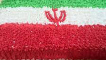 پخت کیک ۱۲۰ کیلویی به رنگ پرچم ایران
