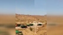 قطار کامیون‌های حامل سوخت قاچاق در سیستان و بلوچستان!